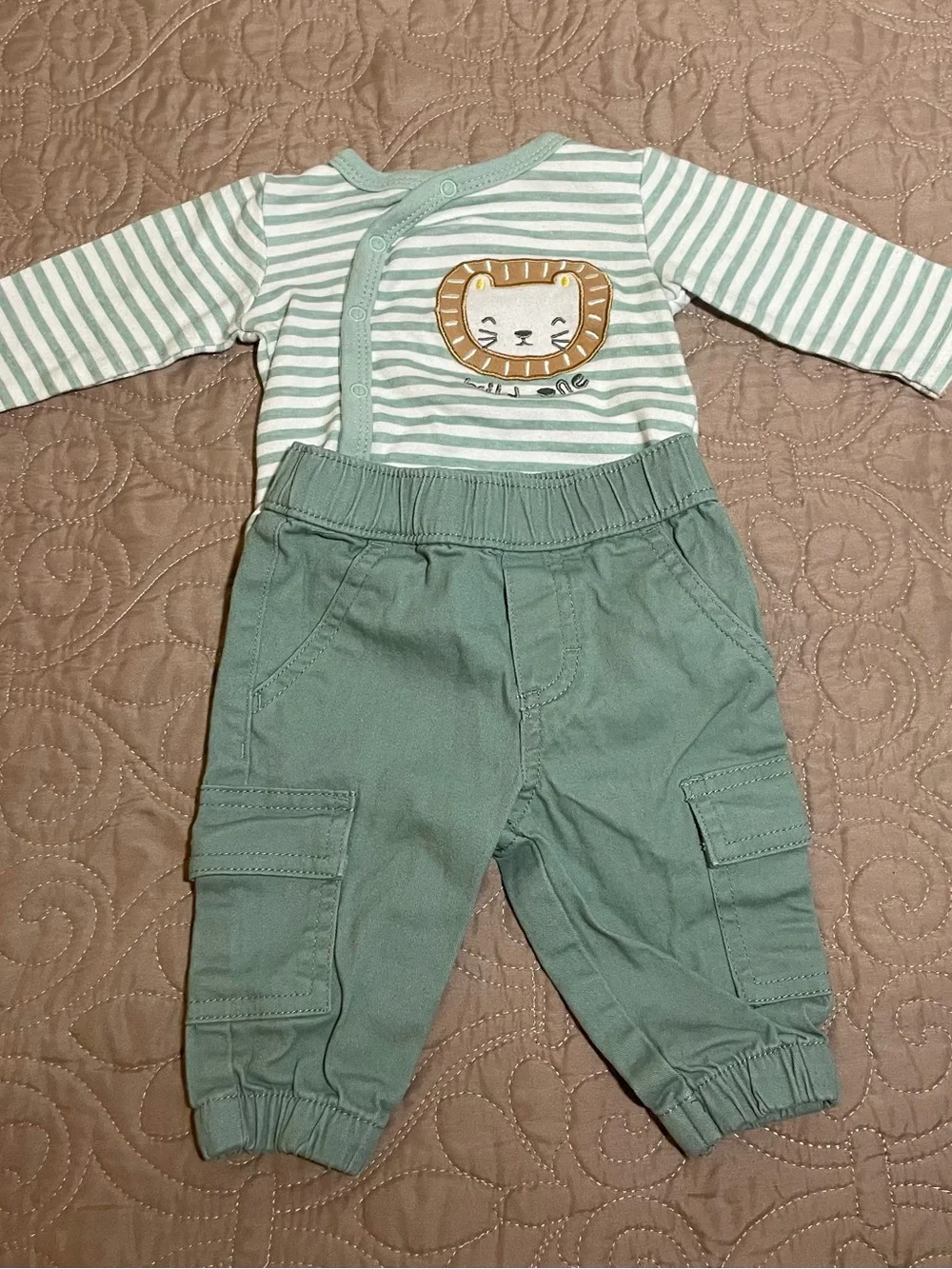 #88a Carter's Child of Mine Duck Duck Goose 0-3M Cotton Animal Striped 8 Pc Lot